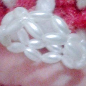 White Rice pearl Ring
